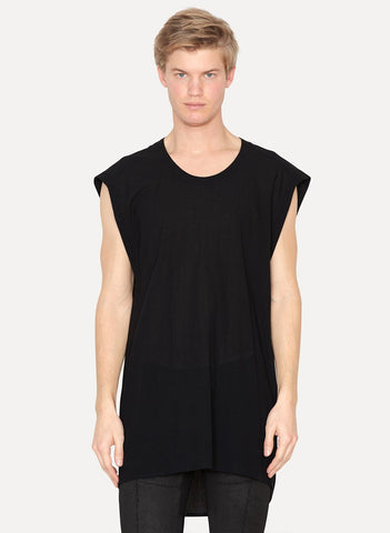 Asphalt Crepe Wide Shoulder Tank