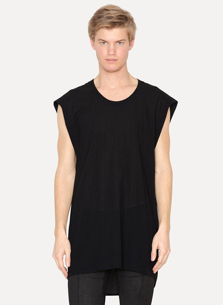Asphalt Crepe Wide Shoulder Tank