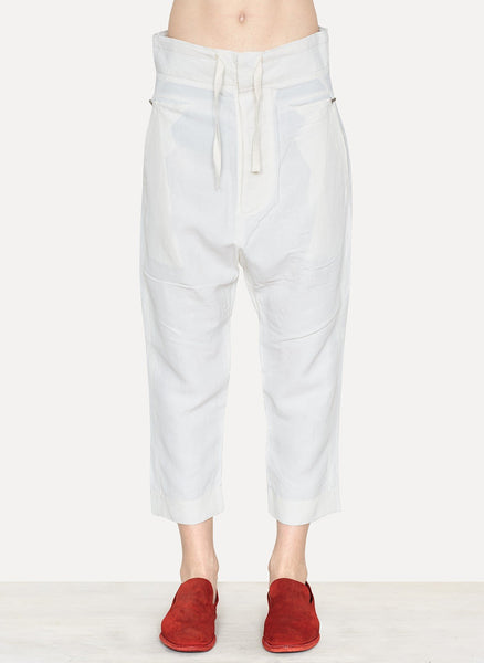 Raw White Viscose Linen Pant Pyjama