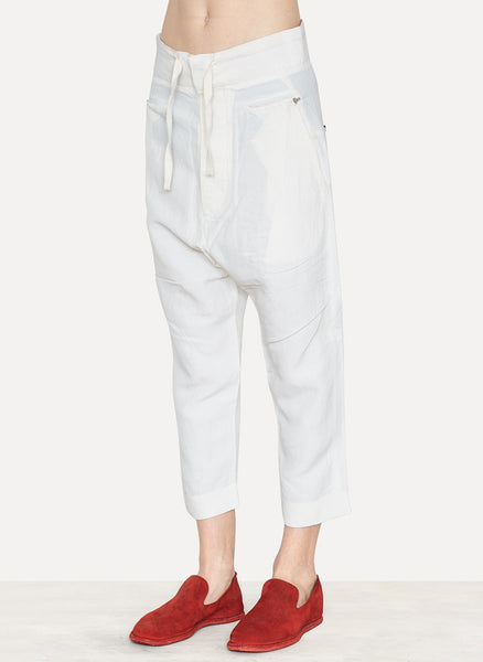 Raw White Viscose Linen Pant Pyjama