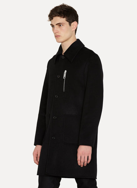 Double Faced Virgin Wool Car Coat