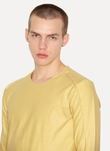 Front Seam T-Shirt Gardenia Yellow