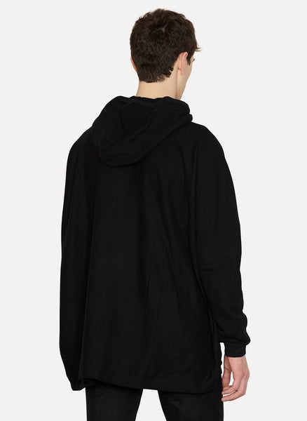 Black Roughened Extra Wide Pullover