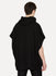 Black Linen Cotton Sleeveless Hooded Sweat