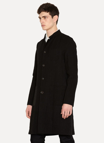 Washed Linen Canvas Work Coat