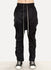 Black Nylon Drawstring Long Pant