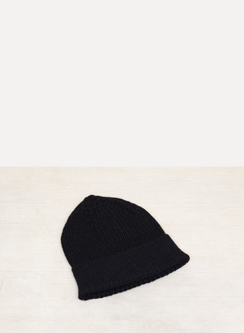 Alpaca Wool Cap Bay Black