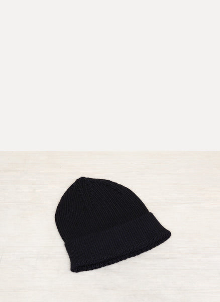 Alpaca Wool Cap Bay Black