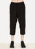 Black Linen Cropped Pants