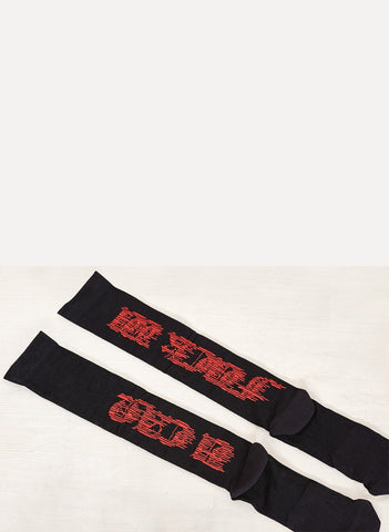 11 Socks Red Type Jacquard