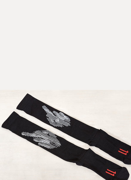 11 Socks Red Type Jacquard
