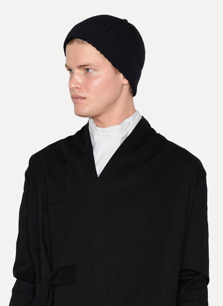 Alpaca Wool Cap Bay Black
