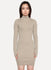 Ribbed Turtleneck Dress Desert Light