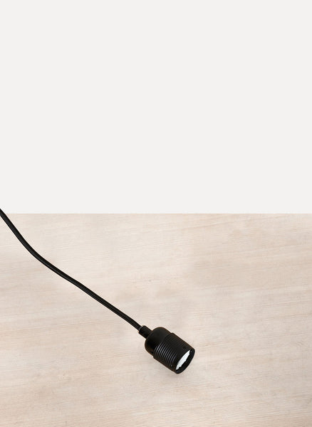 E27 Black Pendant Black Cord