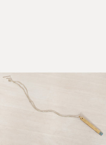 USB Necklace Matte Brass