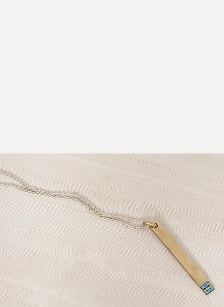 USB Necklace Matte Brass