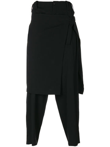 Wool Detachable Skirt Pants