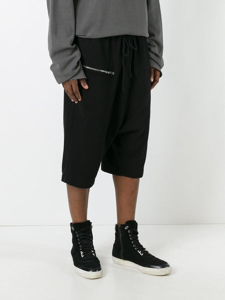 Black Zip Pocket Shorts