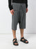 Cold Black Cotton Linen Shorts