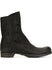 Black Antelope Leather Elastic Tail Boot