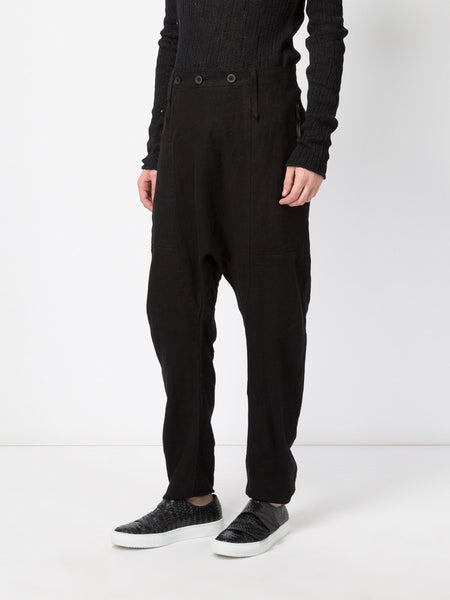 Black Hemp Over Pant