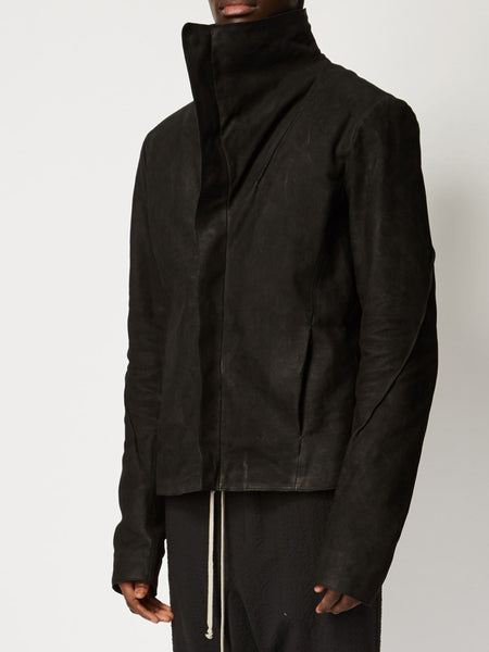 Goatskin Oversized Collar Jacket