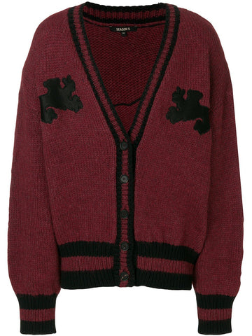 Alpaca Angora Graphic Cardigan Scorpio Ink