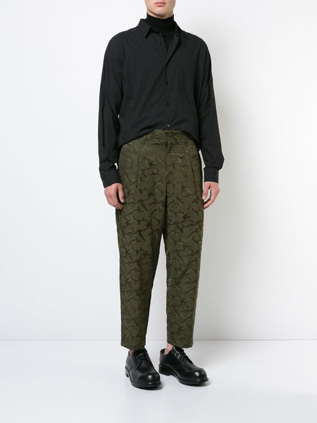 No Tuck Piping Pocket Pants Camouflage Khaki