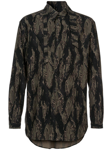 Camouflage Design Collar Shirt