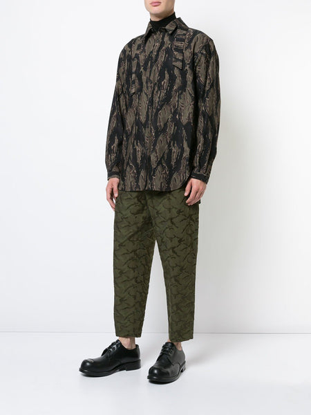 Camouflage Design Collar Shirt