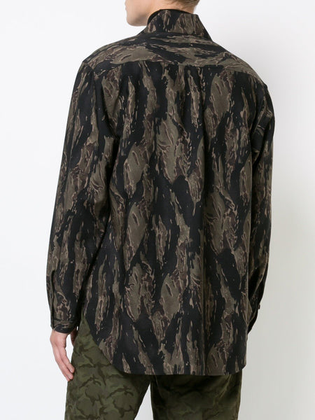 Camouflage Design Collar Shirt