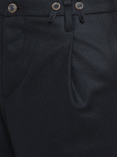 Unisex Wool Stretch Flannel Suspender Pants