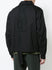 Black Cotton Linen Harrington Jacket