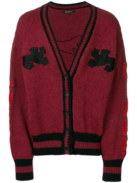 Alpaca Angora Graphic Cardigan Scorpio Ink