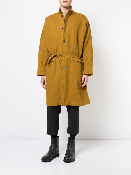 Ambre Linen Wool Heavy Twill Coat