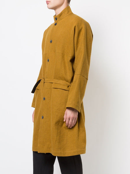 Ambre Linen Wool Heavy Twill Coat