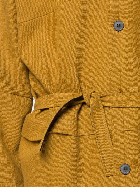 Ambre Linen Wool Heavy Twill Coat