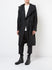 Black Paper Twill Hooded Trench Coat