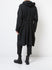 Black Paper Twill Hooded Trench Coat