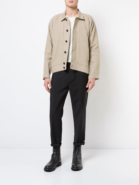 Flax Rough Canvas Loose Jacket