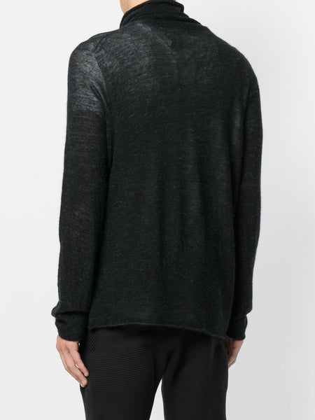 High Neck Top Black