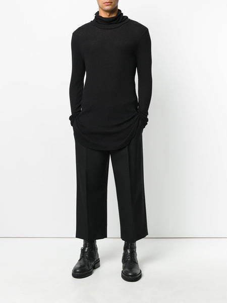 Angora Turtleneck Jumper Black