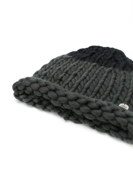 Bicolor Beanie Smoke Black