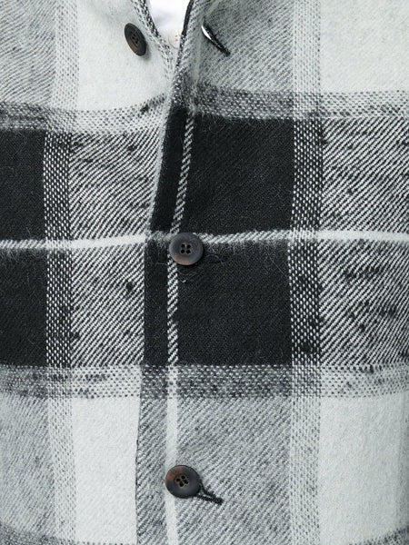 Checked Shirt Jacket Grey