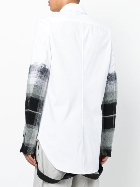 Plaid Sleeve Shirt Grey