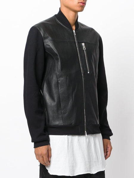 Goat Skin Bomber Black