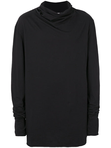 High Collar T-Shirt Black