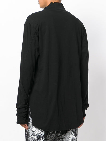 High Collar T-Shirt Black