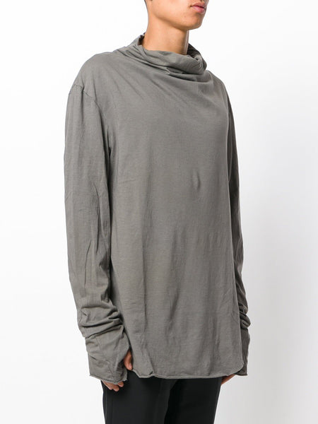 High Collar T-Shirt Dark Olive