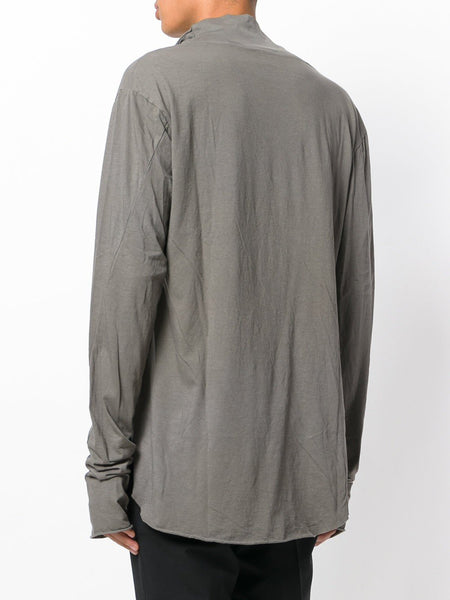 High Collar T-Shirt Dark Olive